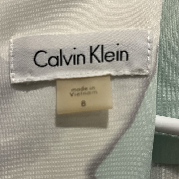 Calvin Klein Green Sheath Dress Crew Neck Midi - Picture 6 of 8